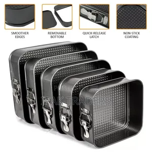 Square Baking Tins Set 6pcs/Set Sizes: 18/20/22/24/26/28