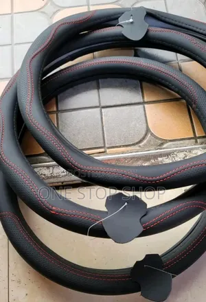 Leather Heavy Duty Steering Wheel Cover Universal Fit
