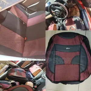 Heavy Duty 5 Seater Seat Cushions Cover Maroon Black