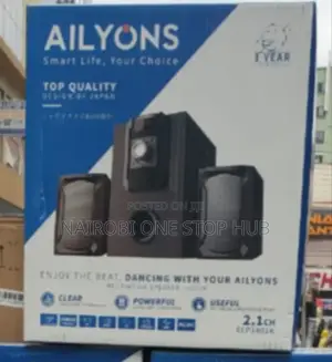 2.1ch Ailyons Subwoofer System With Bluetooth and Fm