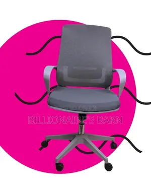 Space-saving Grey Ergonomic Mesh Office Chair | Headrest Support