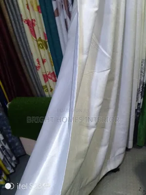 Plain Brilliant White Curtain Smooth Material