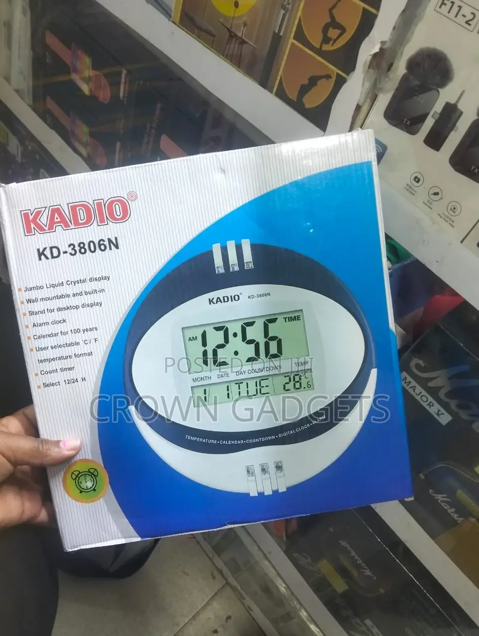 Kadio Kd-3806n Multifunction Jumbo Screen Alarm Clock