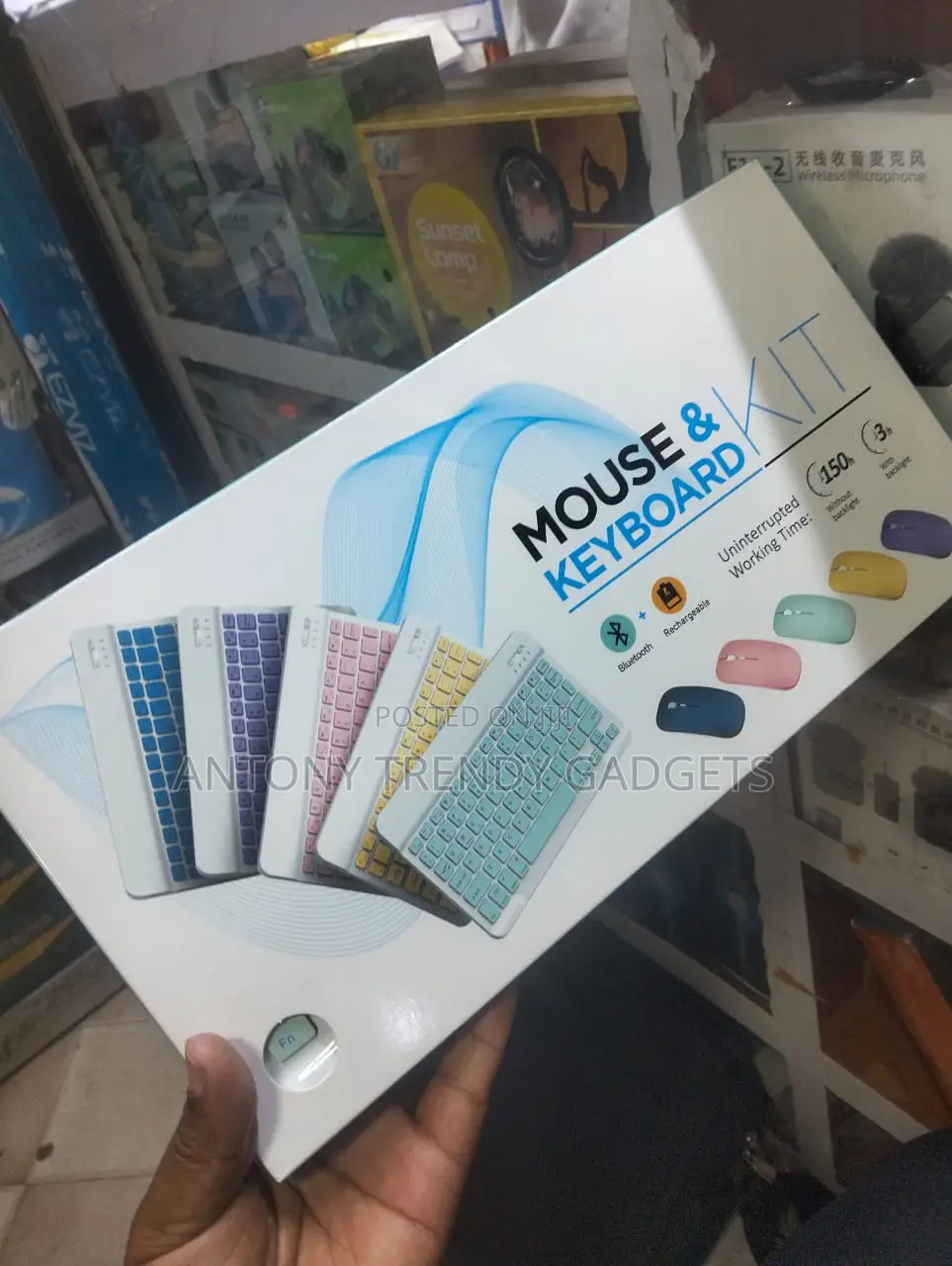 Multi-device Rechargeable Keyboard Mouse Combo Bluetooth