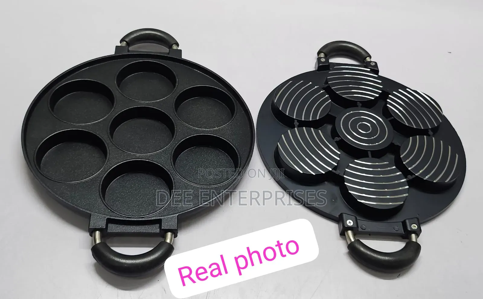 Die-Cast Induction Heavy Gauge 7pc Cupcake/Pancake Baking Pan