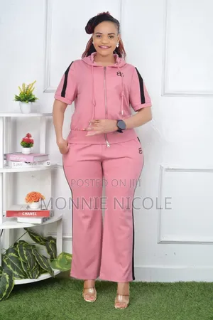 Ladies Trendy Pink Tracksuit