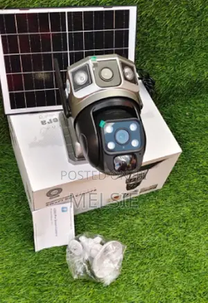Smart 4g V380 Solar Panel Powered Dual Lens Camera - 3 Screen View