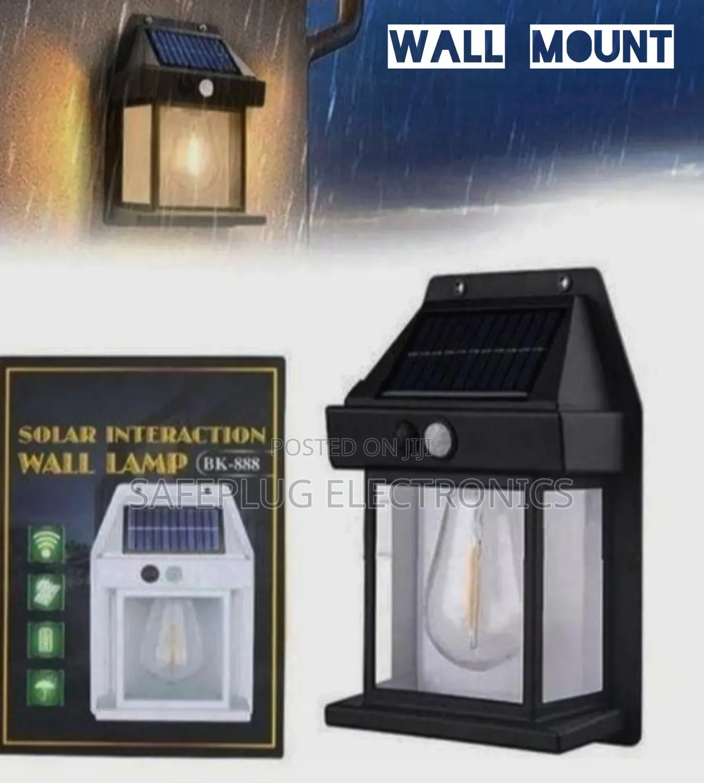 Bk-888 Solar Interactive Wall Mount Lamp