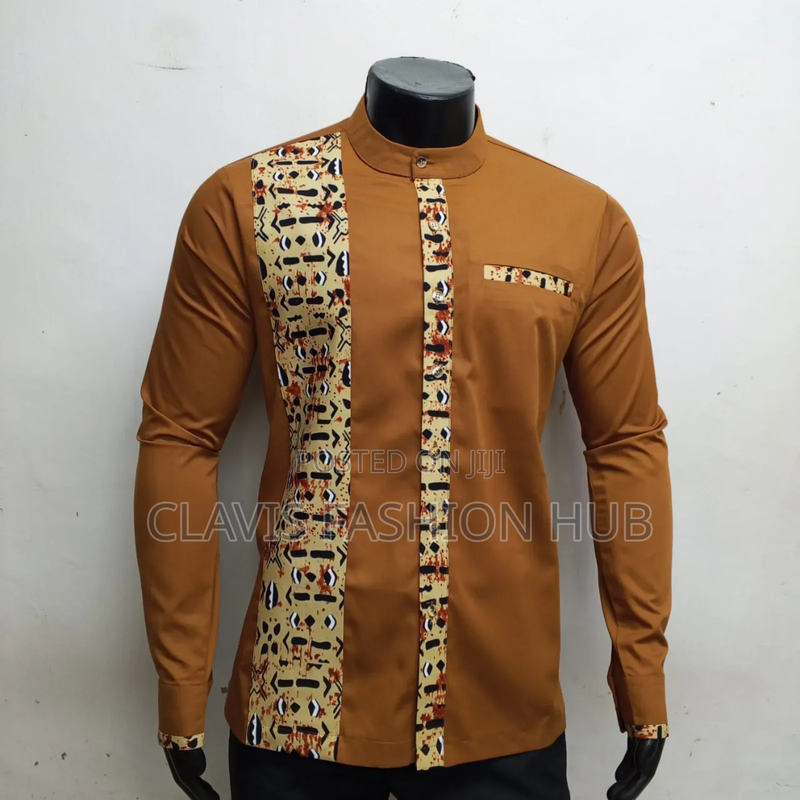 Kitenge Long Sleeved Men Shirts