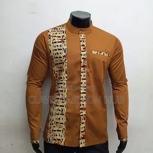Kitenge Long Sleeved Men Shirts