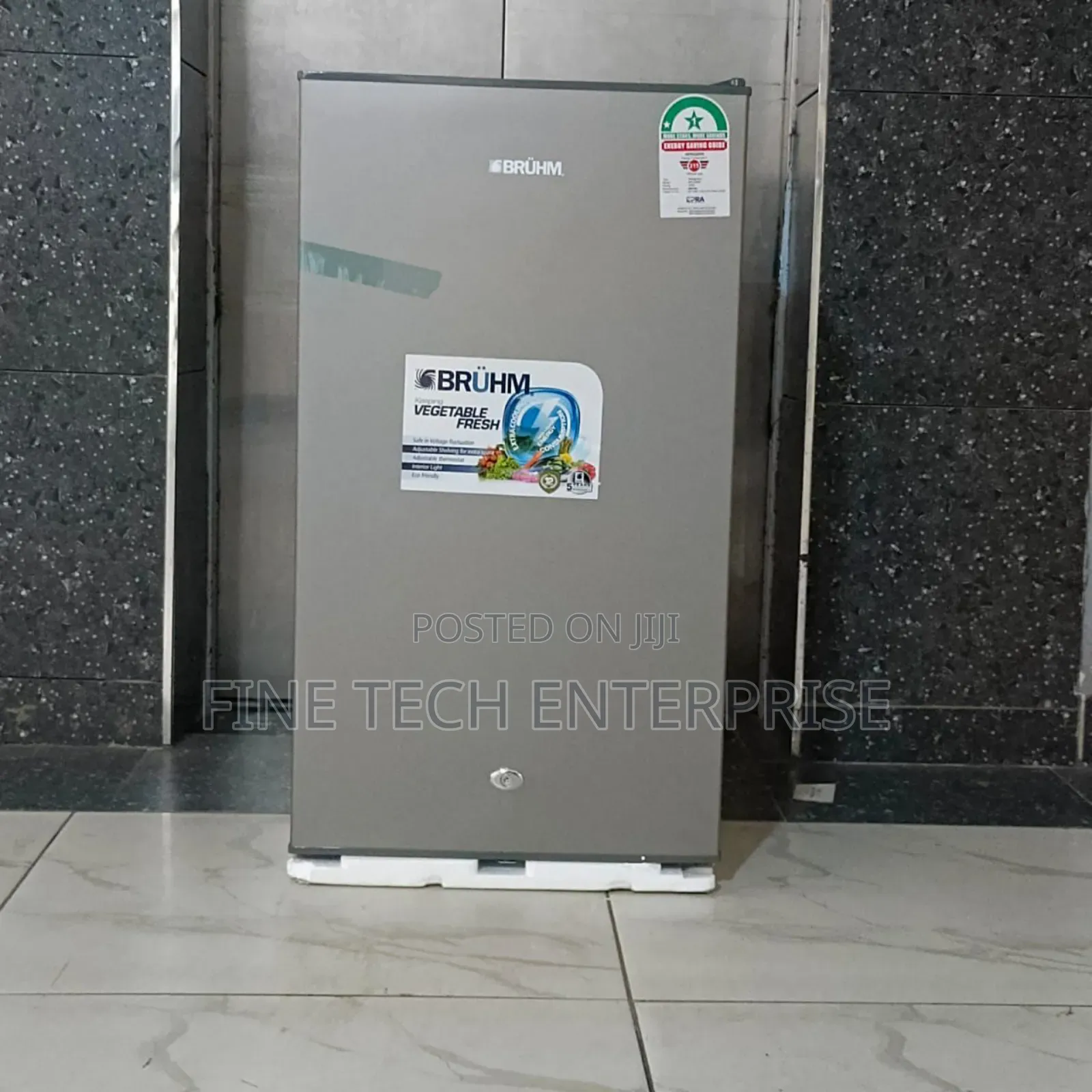 Bruhm Single Door Refrigerator BFS-90md Silver