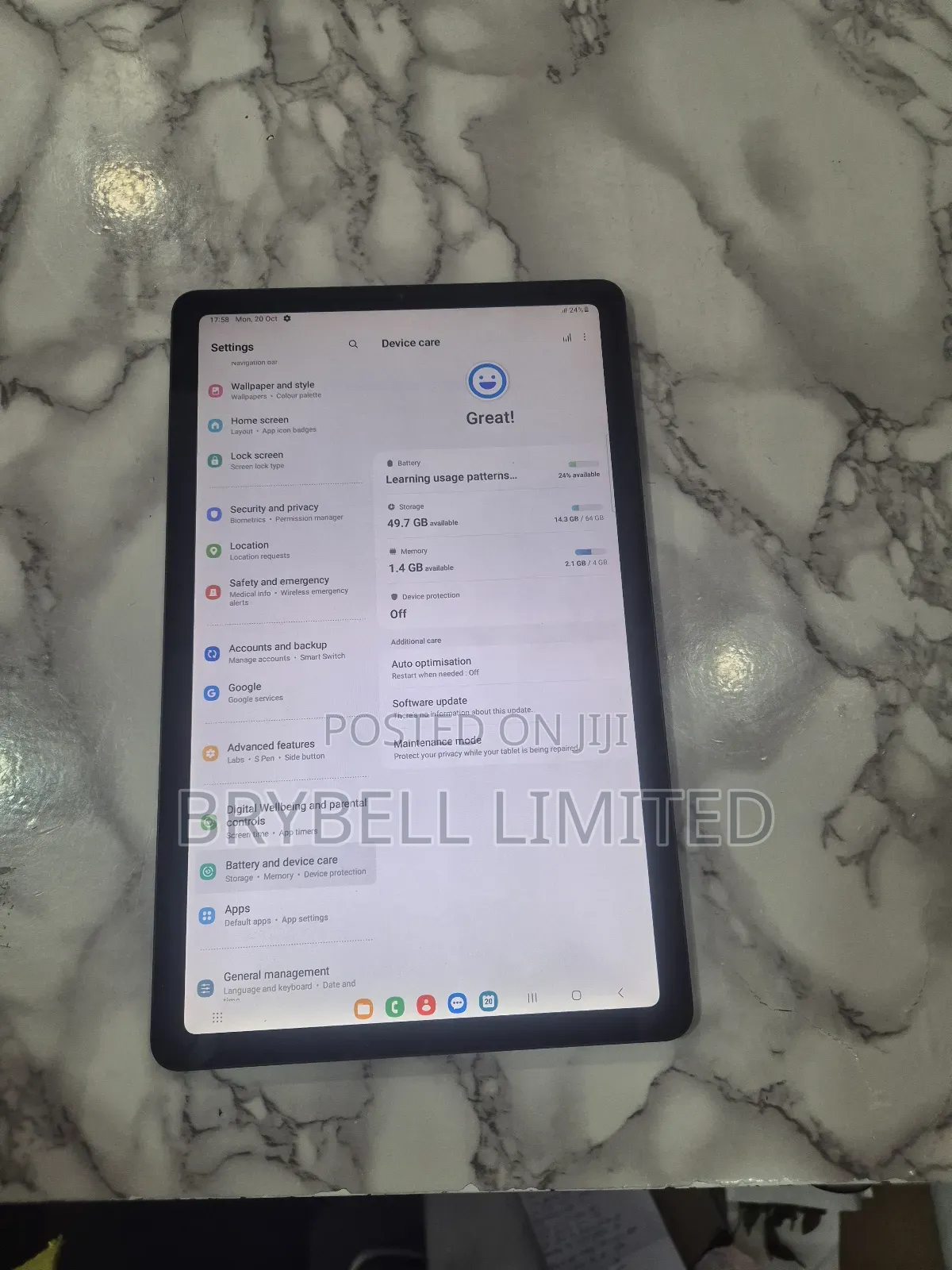 Samsung Galaxy Tab S6 Lite 4 GB Black
