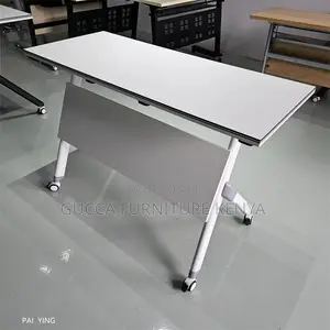 1200mm Folding White Boardroom Table-Swivel