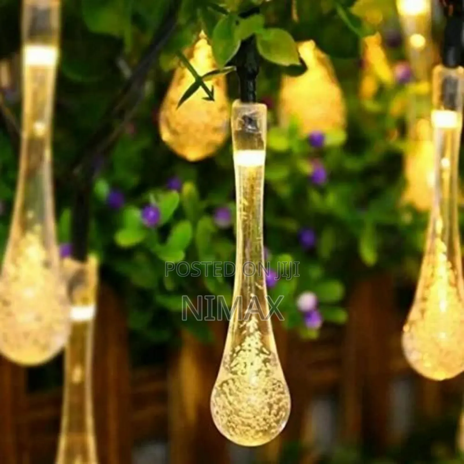 Warm White Water Shaped Solar Powered Lights