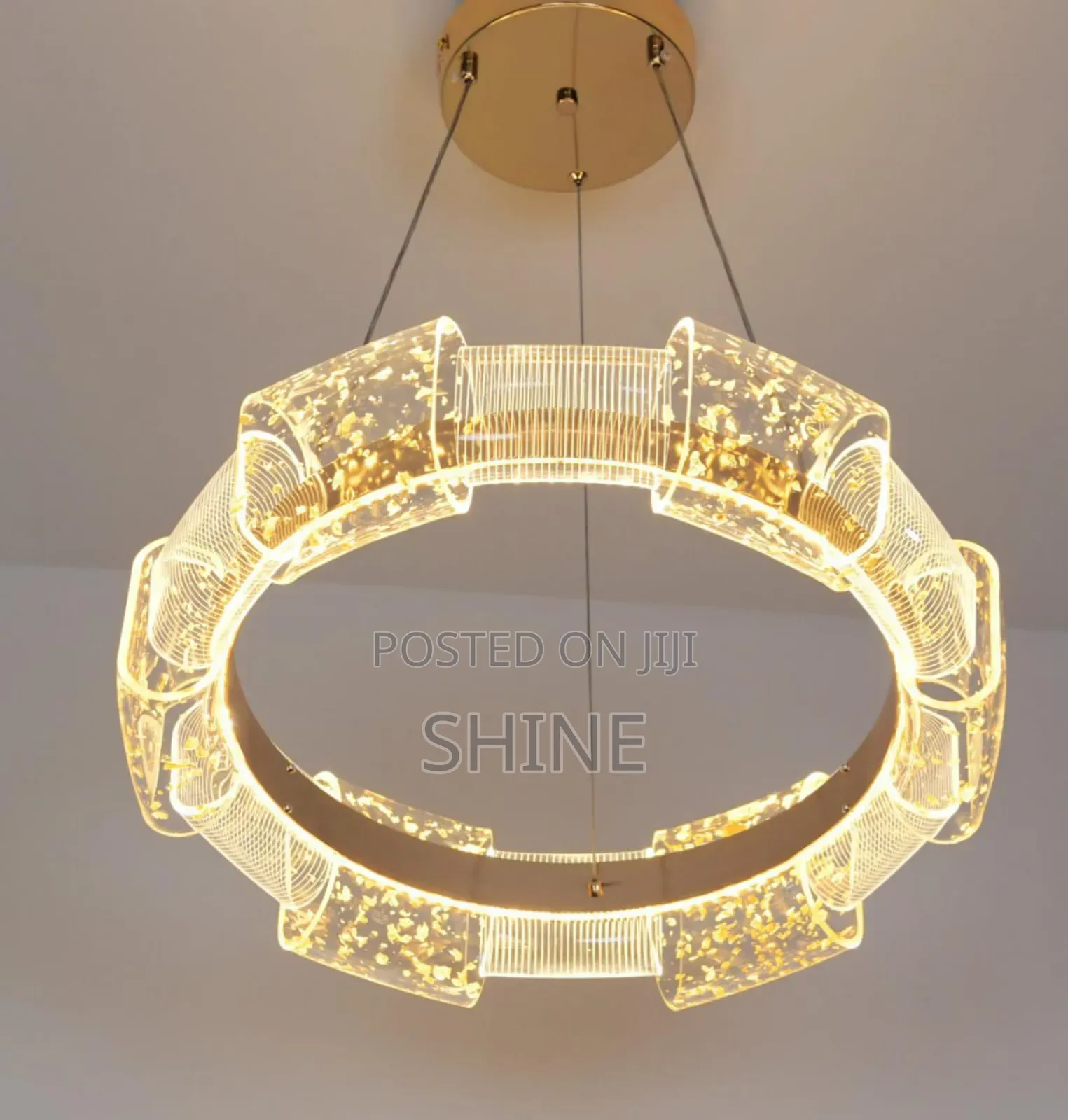Round Gold Ring Chandelier