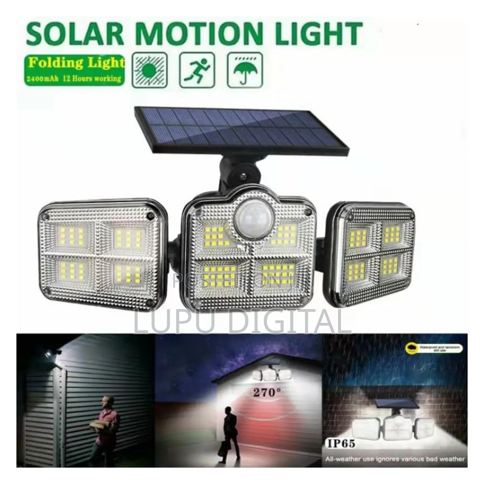 Solar Sensor Light 120 Led Motion Sensor Security Lamp