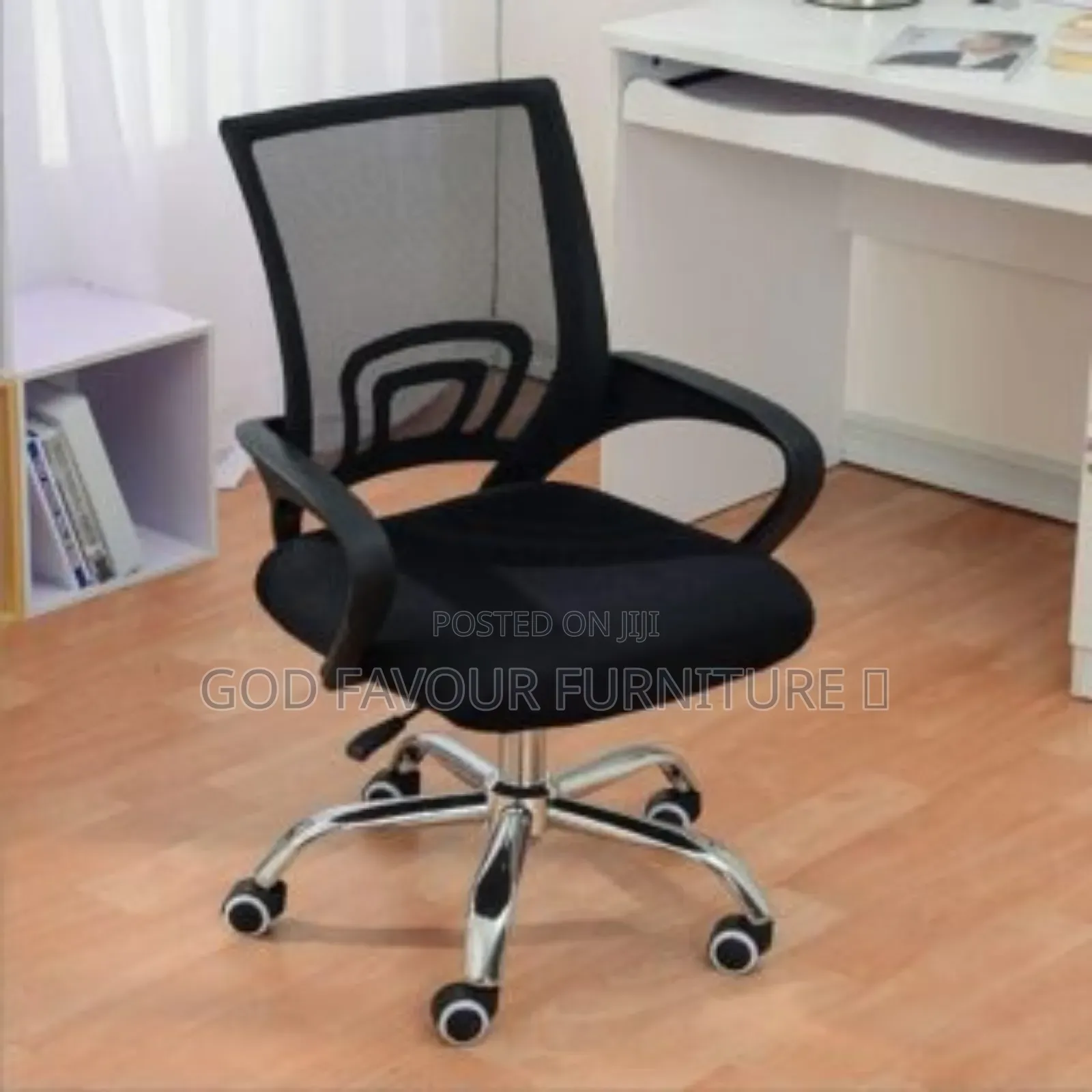 Black Mesh Adjustable Office Chair Ij6d