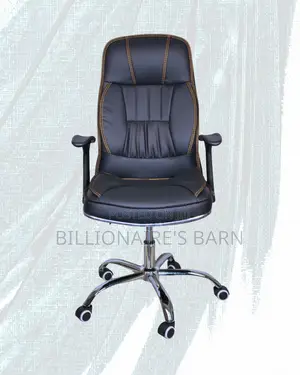 Executive Leather Office Chair | Orthopedic Headrest Support
