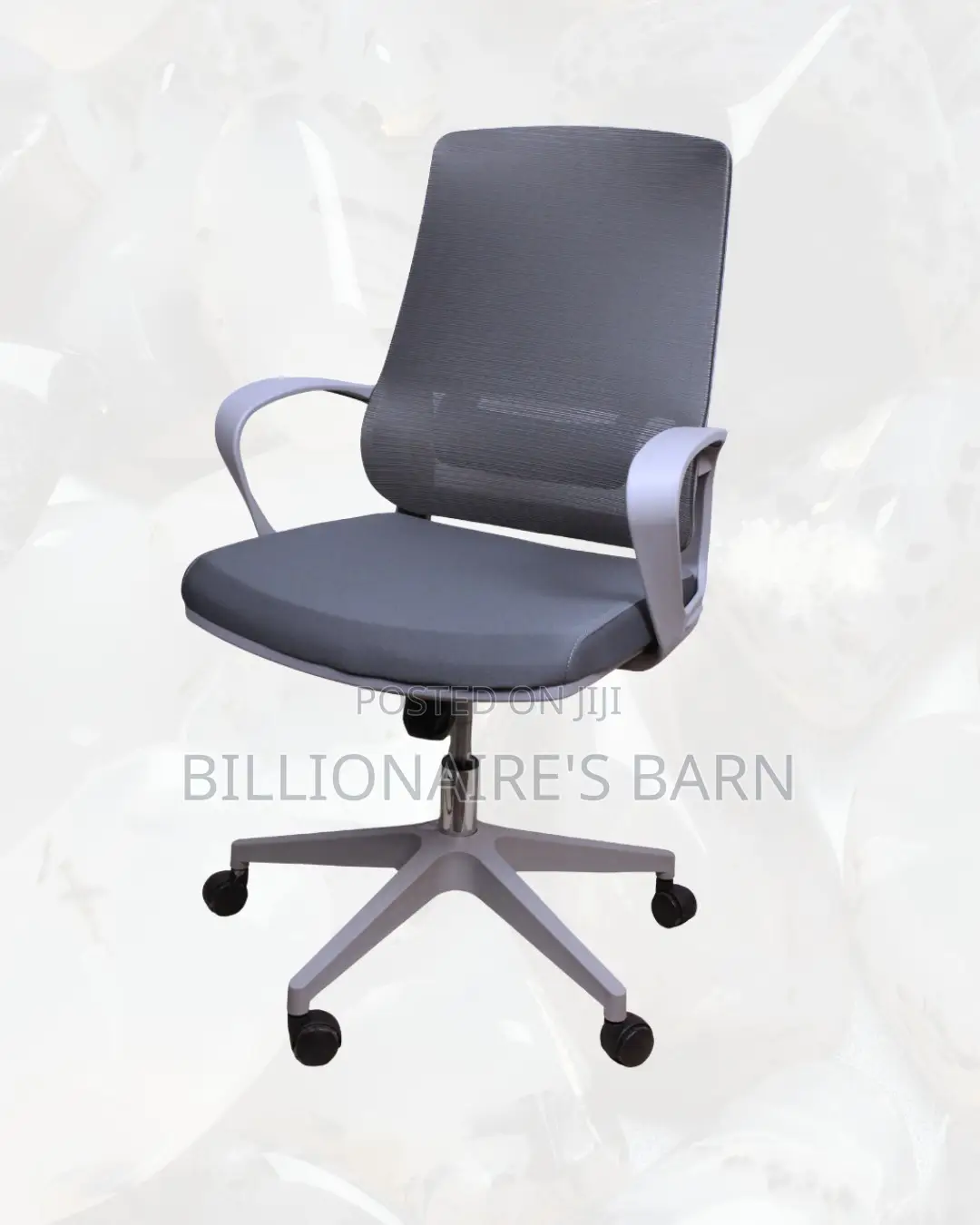 Plush Grey Ergonomic Mesh Office Chair — Great for Study or Work