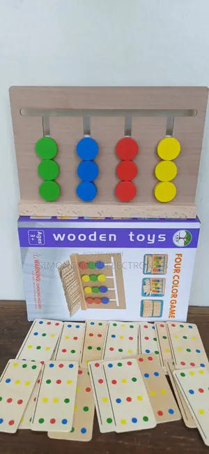 Kids Wooden Four-color Game