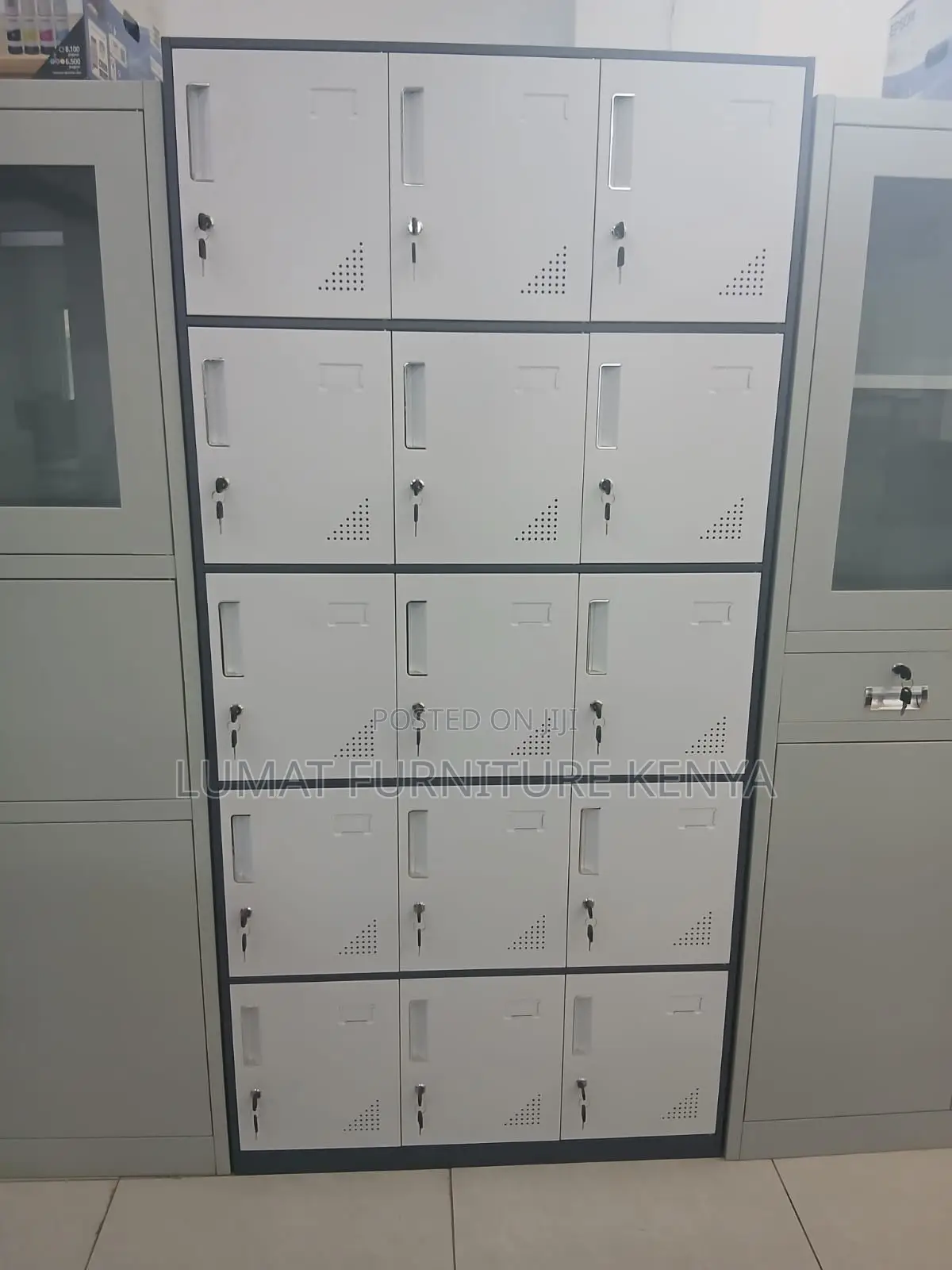 15-Locker Metallic Cabinet – Secure, Spacious Heavy-Duty Storage