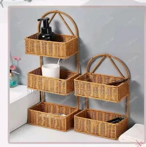3 Layer Rattan Shower Caddy