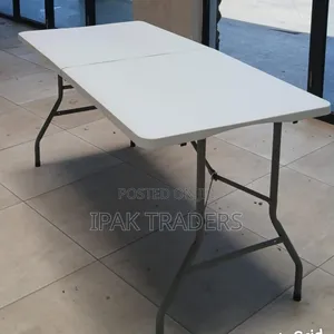 Folding Table 6ft Portable Heavy Duty Plastic Fold-in-Half Utility