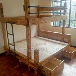 Rustic Adult Bunk Bed 5x6 Below and 4x6 Above