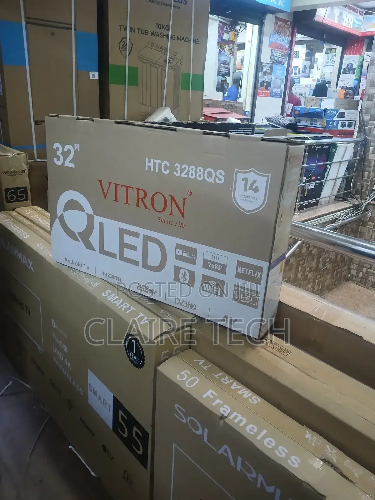 Vitron 32 Htc3288qs Bluetooth Enabled Frameless Smart Android Tv Qled