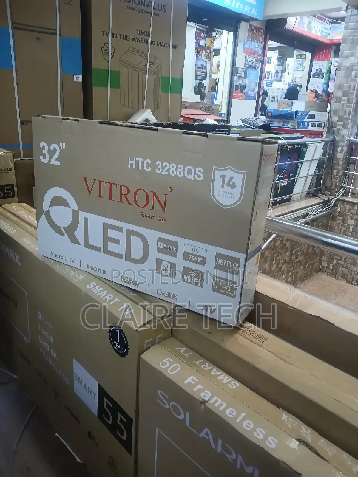 Vitron 32 Htc3288qs Bluetooth Enabled Frameless Smart Android Tv Qled