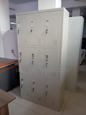 9-Door Metallic Locker Cabinet