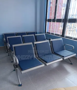Blue Padded Waiting Chairs