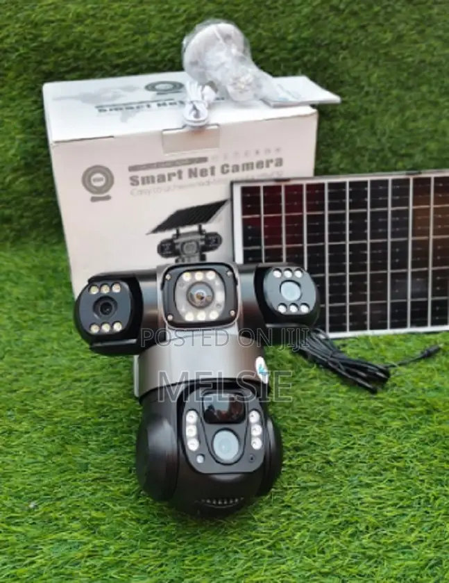 Solar Light 4g 4mp Triple Lens Solar Powered PTZ Security Camera
