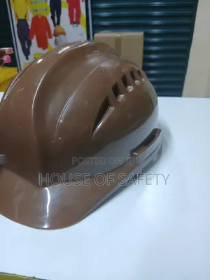Hard Hat Secure Fit,Brown Vented Cap Safety Helmet