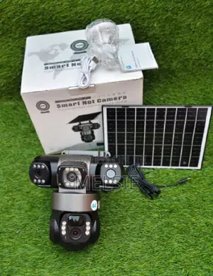 Security Illumination V380 Solar Street Light PTZ Flood Light 4g Cam