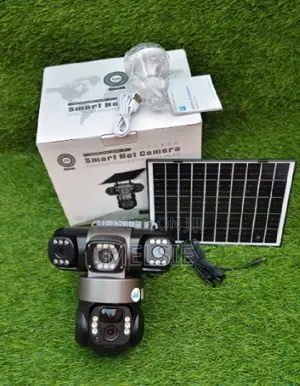 PTZ Solar Light V380 Triple Lens Three Screens Camera Solar CCTV