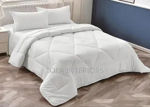 6x6 Plain White King Size Binded Duvets