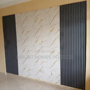Wallpaper Flutted and Marble Wallpaper