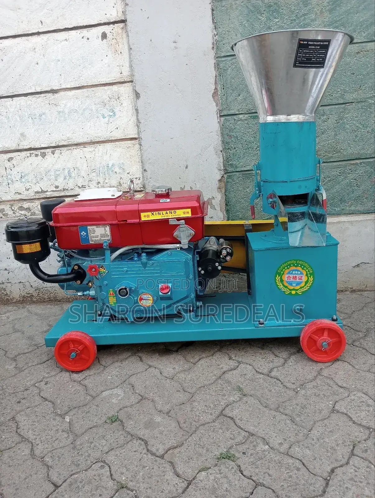 Efficient Pellet Machine With Water Cooled Engine 7.5hp