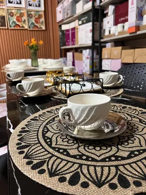 12pc Saucer Cups (Silver Saucer)