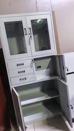White Filing Metallic Cabinet With Safe
