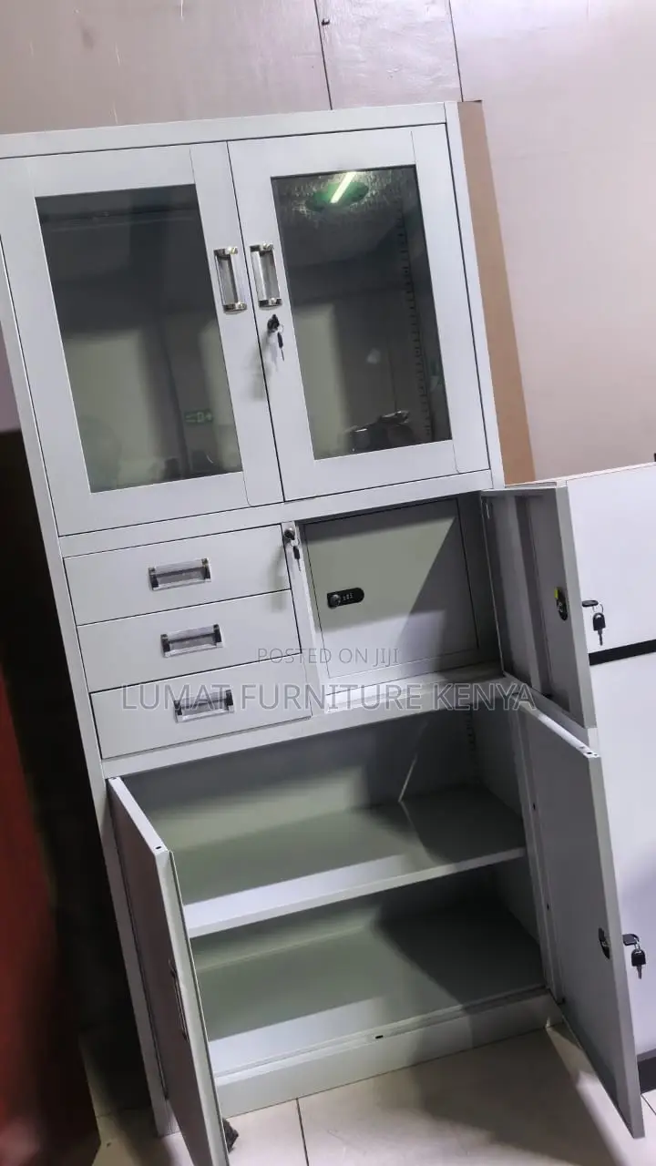 White Filing Metallic Cabinet With Safe