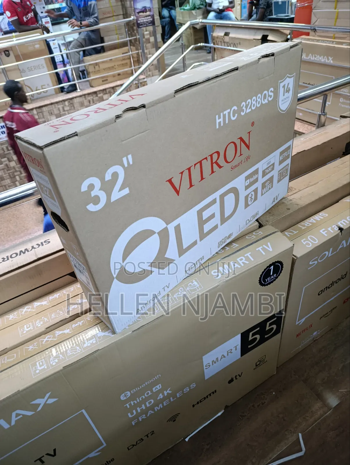 Vitron 32" Qled Smart Android Frameless With Bluetooth