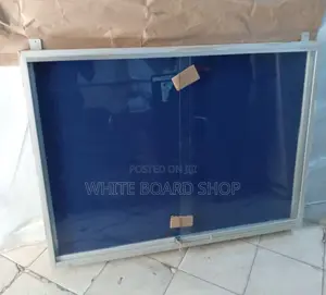 Wall Mounted Glass Sliding Notice Board 120cm X 120cm (4ft X 4ft)