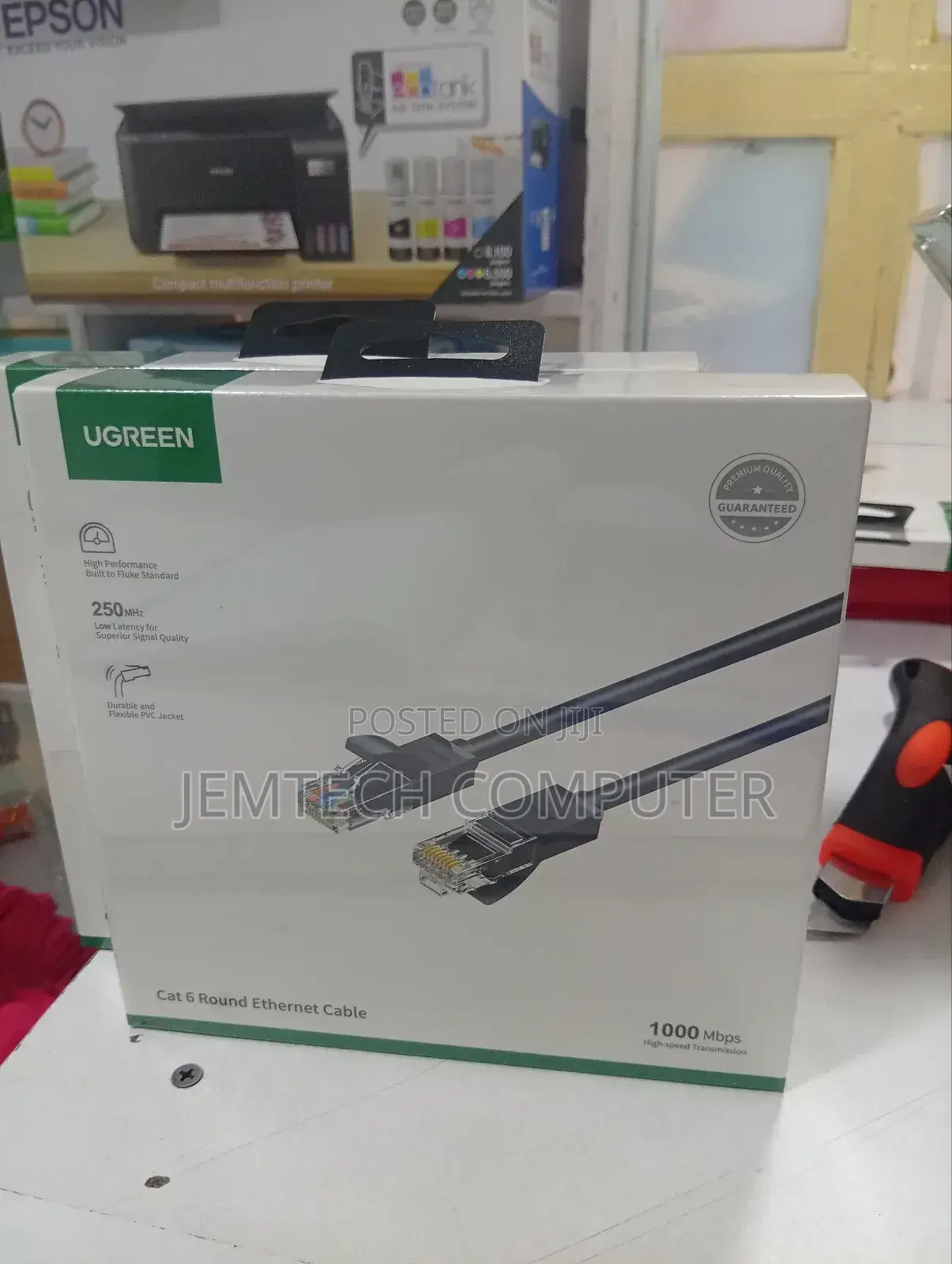 Ugreen Cat6 Utp Ethernet Cable 2m Black`
