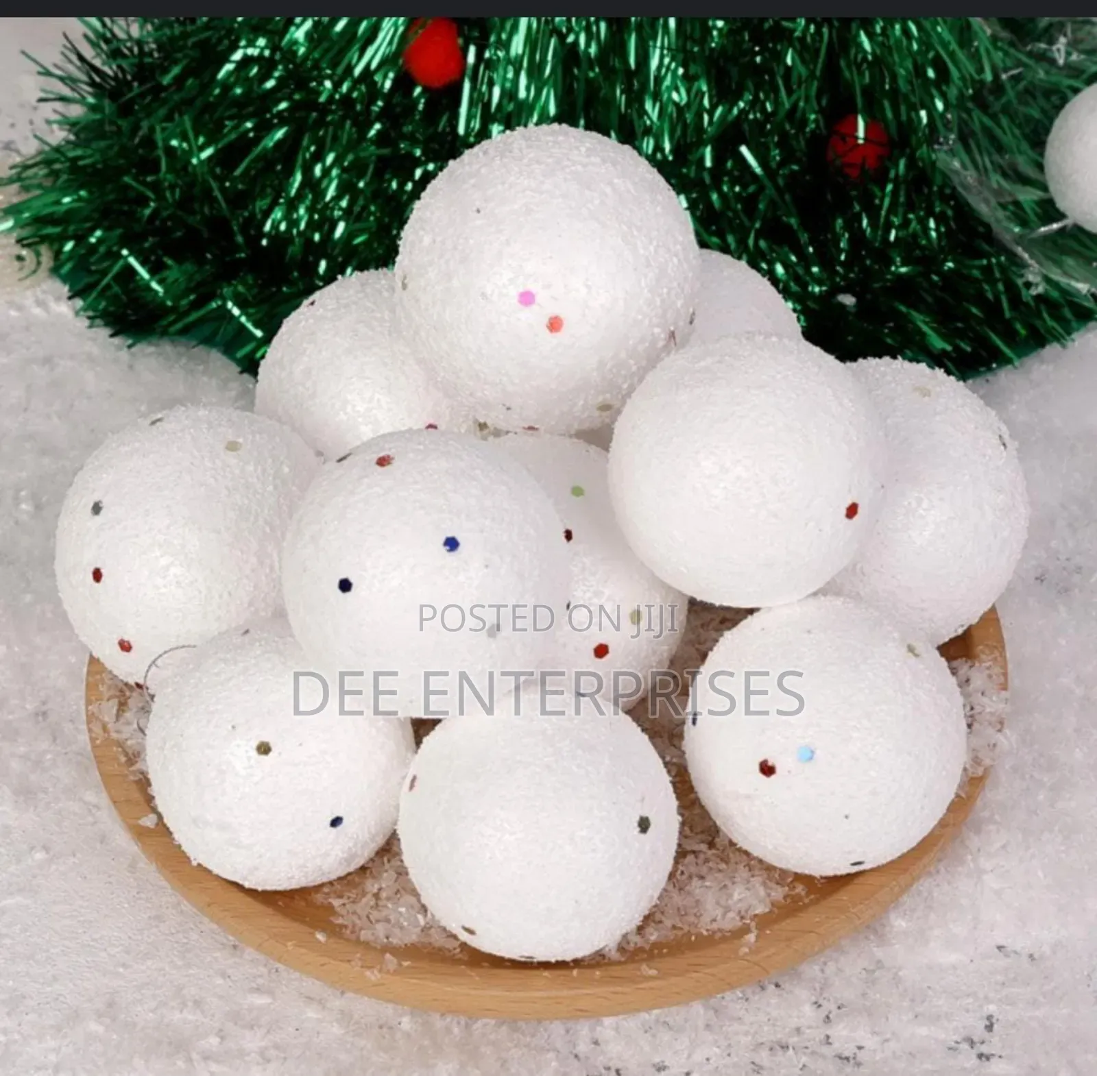 6pc Set of Christmas Frost Balls
