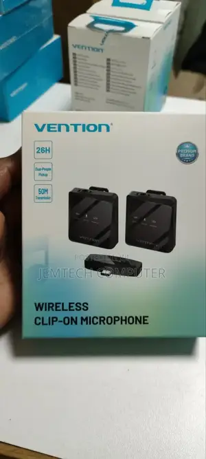 Vention Usb-C 2-Pack Wireless Lavalier Microphone Black Type