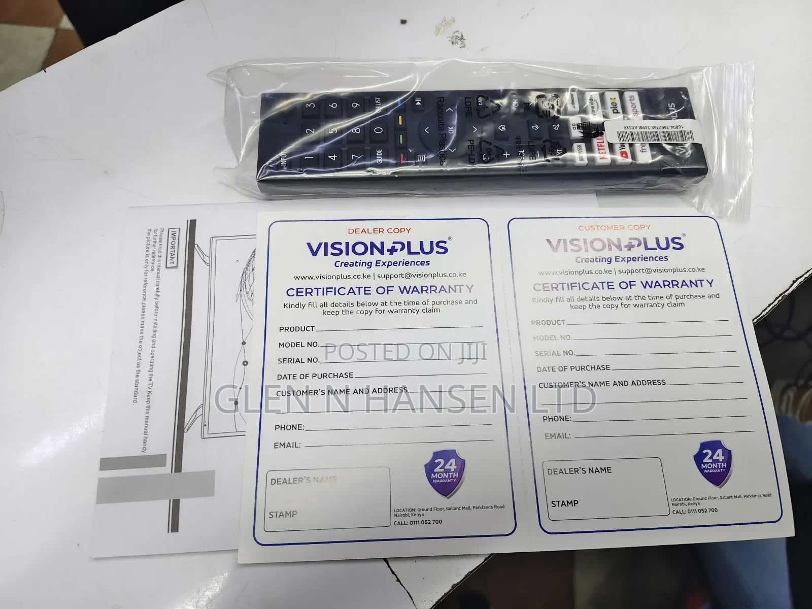 Vision Plus 50 Original Remote