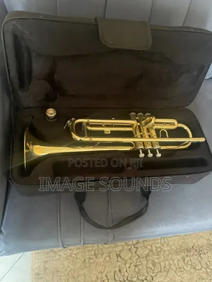 B♭ Trumpet With a Gold Lacquer Finish.