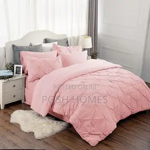 Elegant Pinch Pleat Cross Pintuck Duvet Cover Set